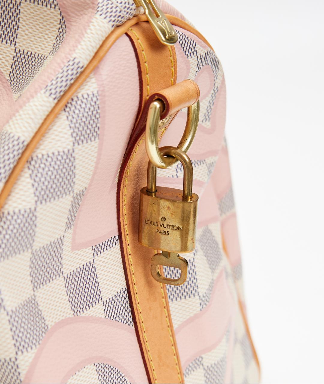 LOUIS VUITTON Серая сумка через плечо из канвы, фото 5