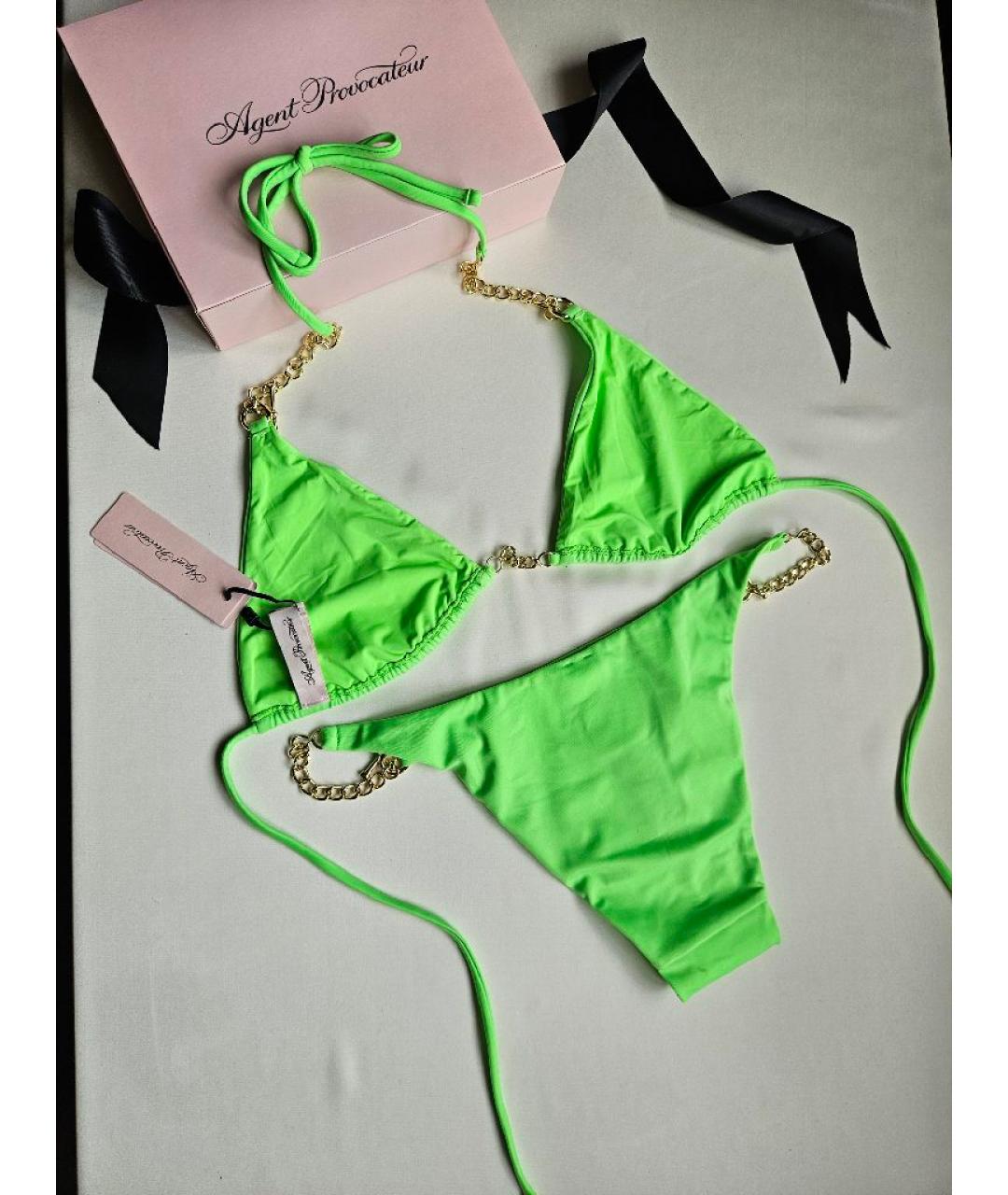 AGENT PROVOCATEUR Салатовый полиэстеровый купальник, фото 4