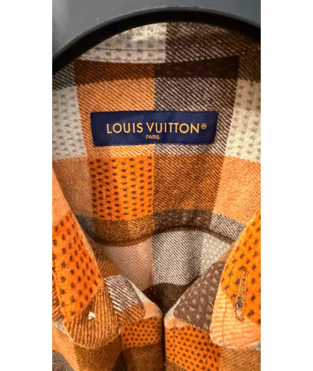 LOUIS VUITTON Оранжевая шерстяная рубашка, фото 3