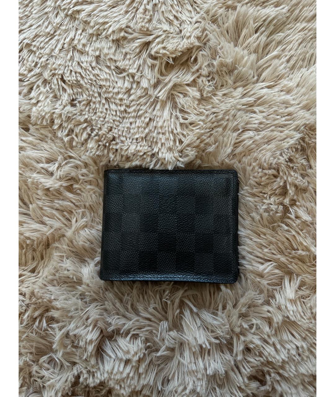 LOUIS VUITTON Черный кошелек из искусственной кожи, фото 6