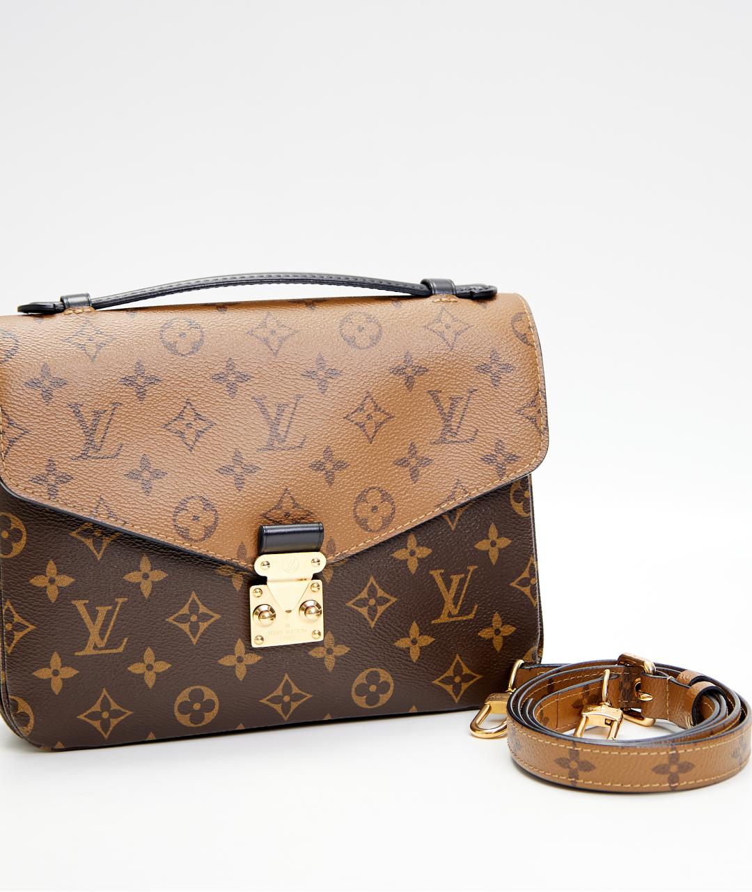 LOUIS VUITTON Коричневая сумка через плечо из канвы, фото 6