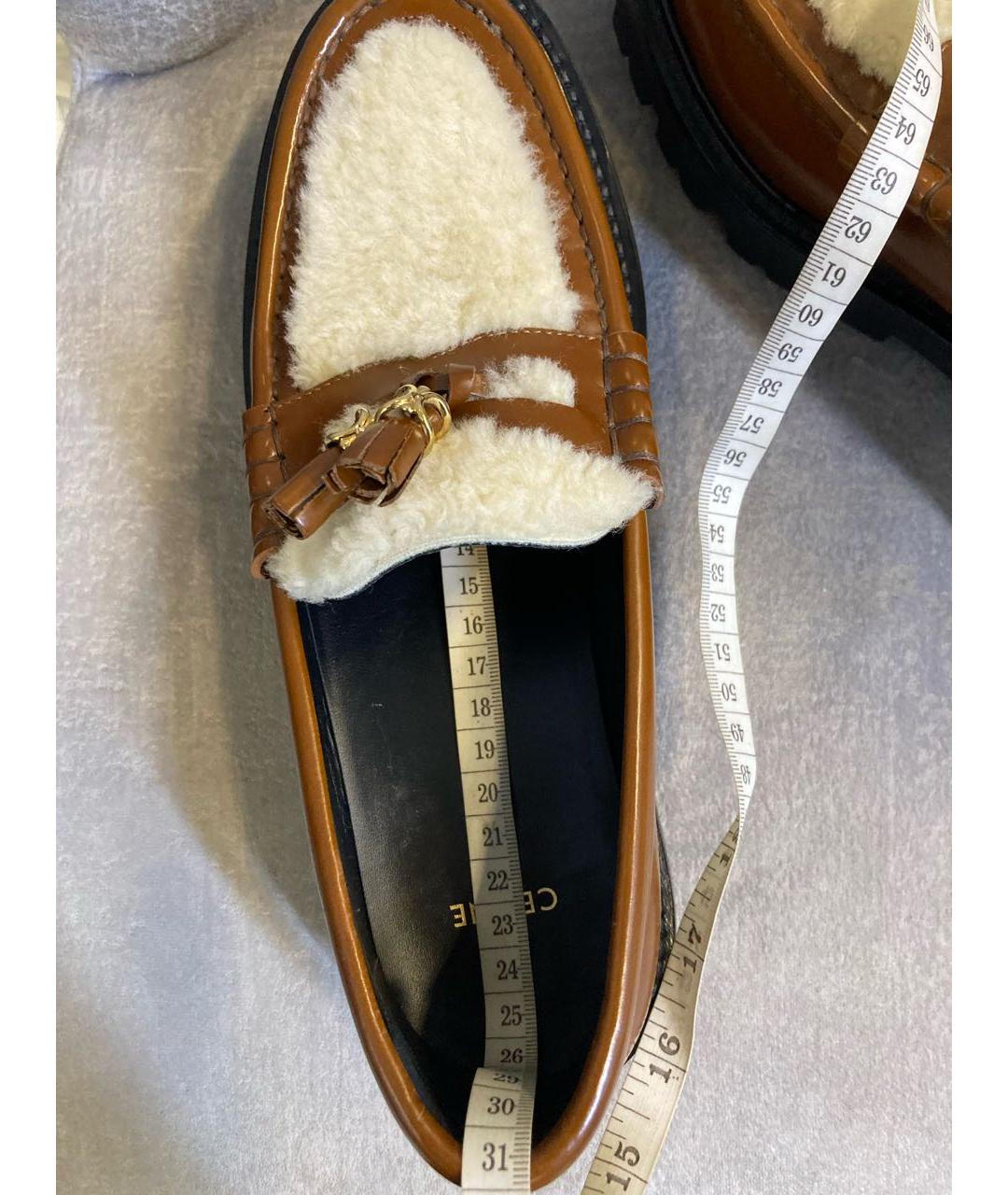 CELINE Коричневые лоферы из лакированной кожи, фото 6