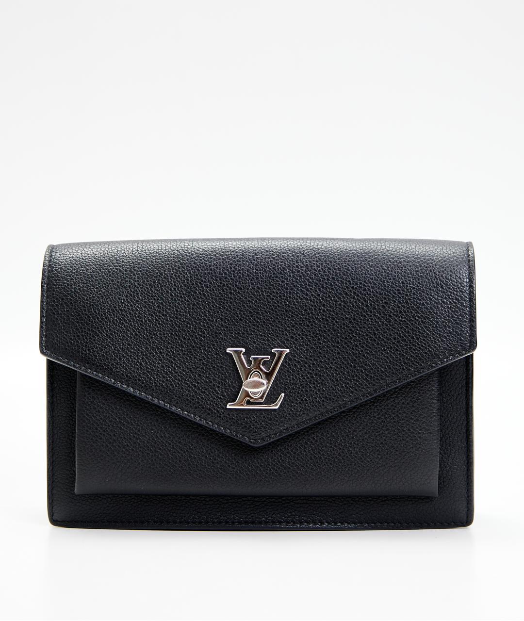 LOUIS VUITTON Черная кожаная сумка через плечо, фото 7