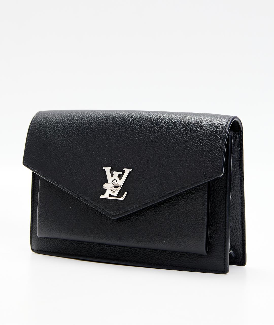 LOUIS VUITTON Черная кожаная сумка через плечо, фото 2