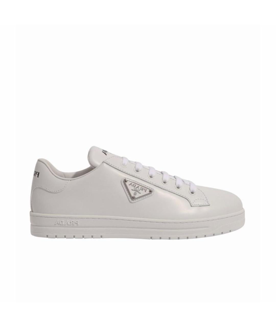 PRADA Белые кожаные кеды, фото 8