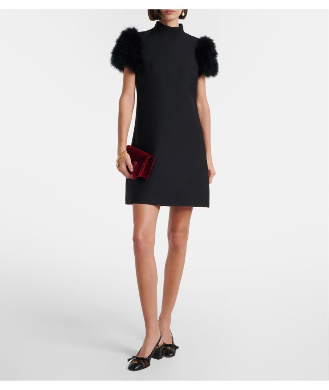 VALENTINO Черные кожаные босоножки, фото 6