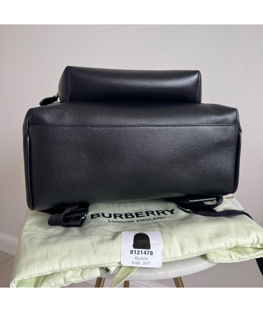 BURBERRY Черный кожаный рюкзак, фото 3