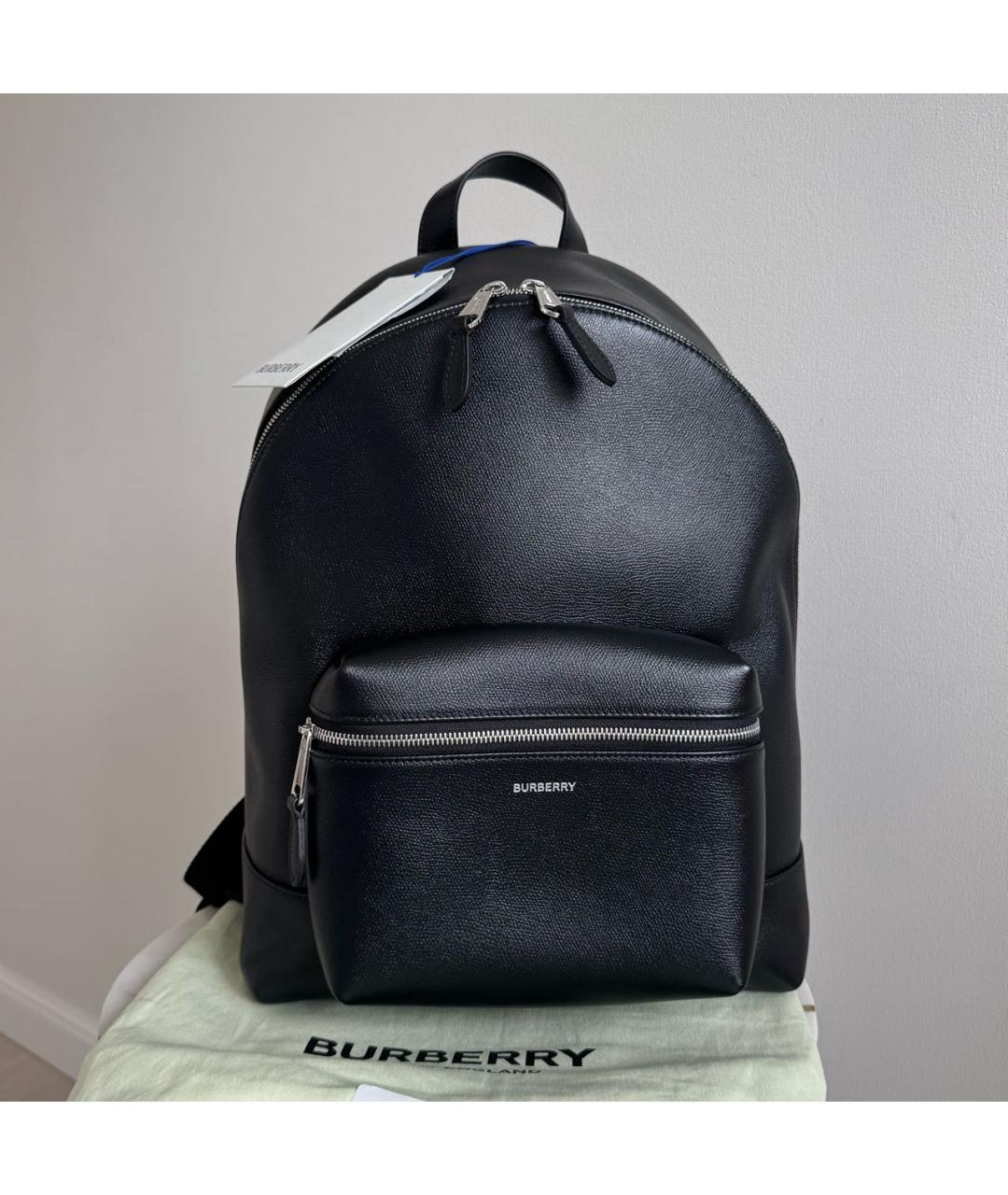 BURBERRY Черный кожаный рюкзак, фото 9