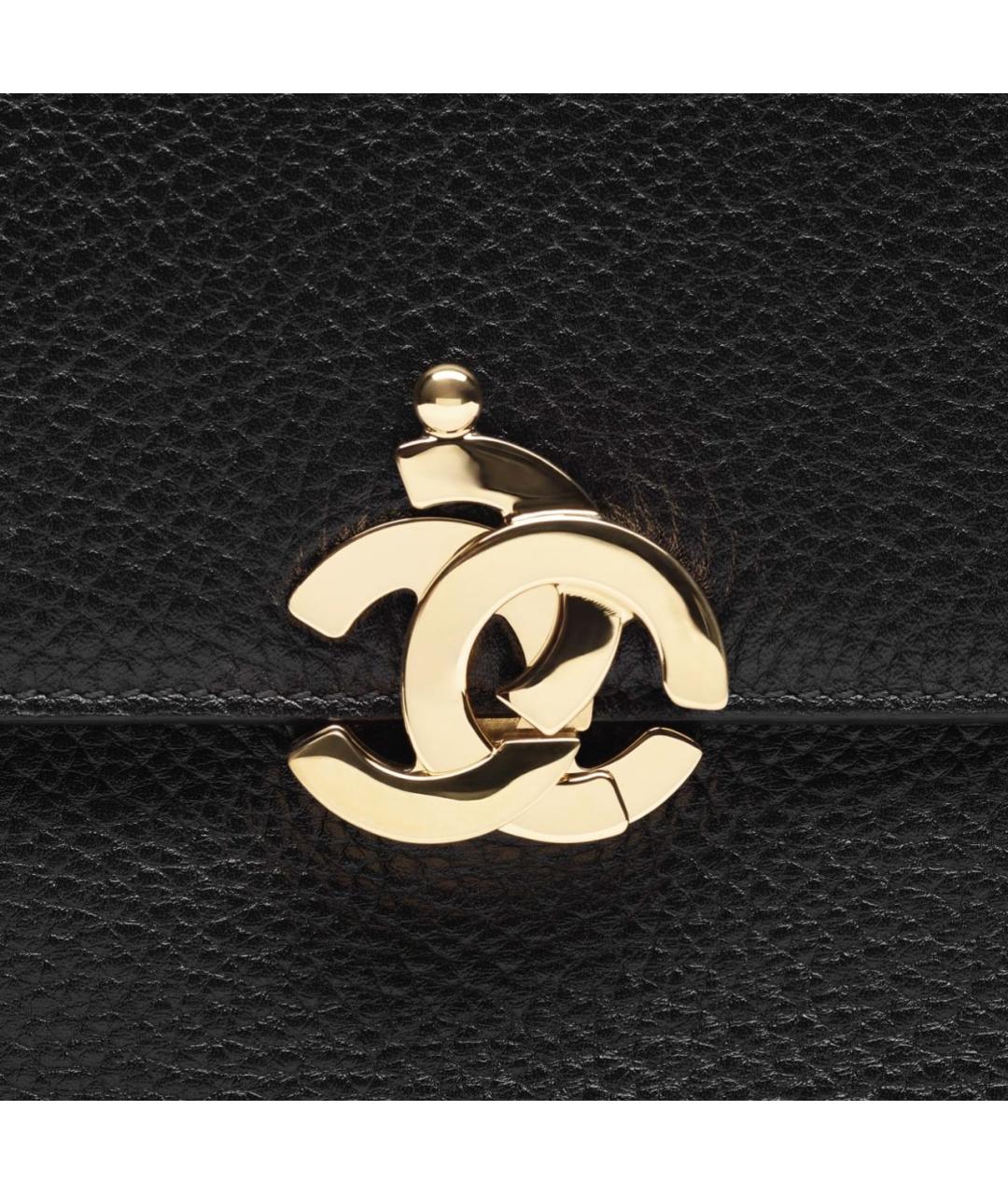 CHANEL Черная кожаная сумка через плечо, фото 4