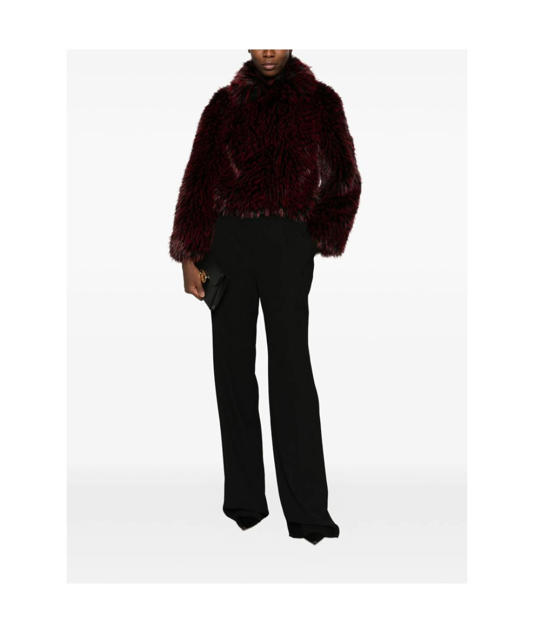 SAINT LAURENT Черные шерстяные прямые брюки, фото 3