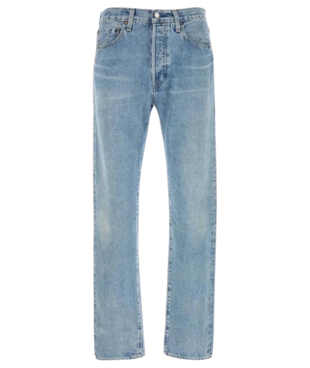 LEVI'S Синие хлопковые прямые джинсы, фото 1