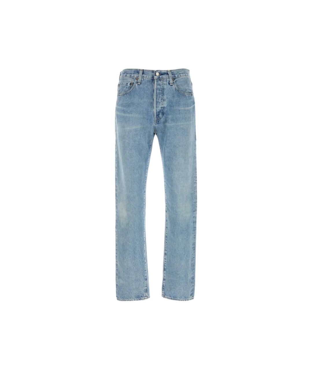 LEVI'S Синие хлопковые прямые джинсы, фото 3