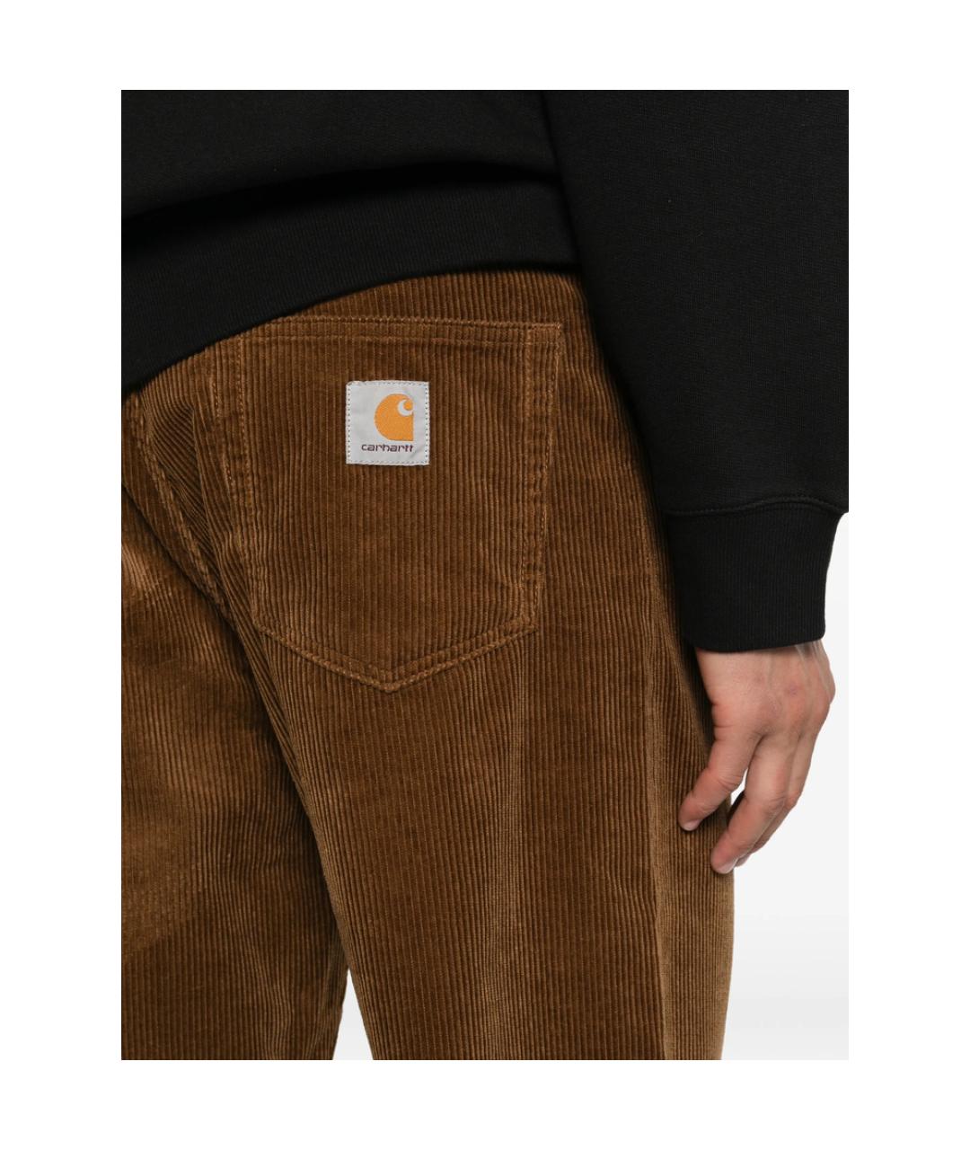 CARHARTT Коричневые хлопковые повседневные брюки, фото 3