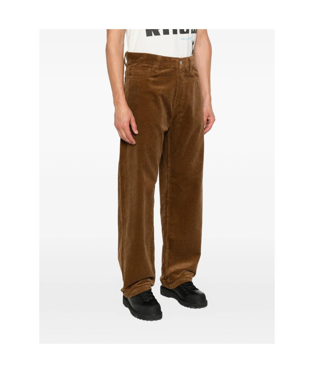 CARHARTT Коричневые хлопковые повседневные брюки, фото 2