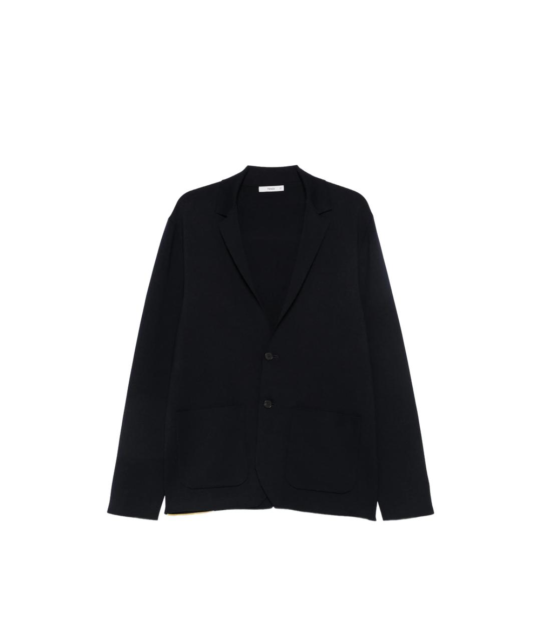 FENDI Синяя шерстяная куртка, фото 1
