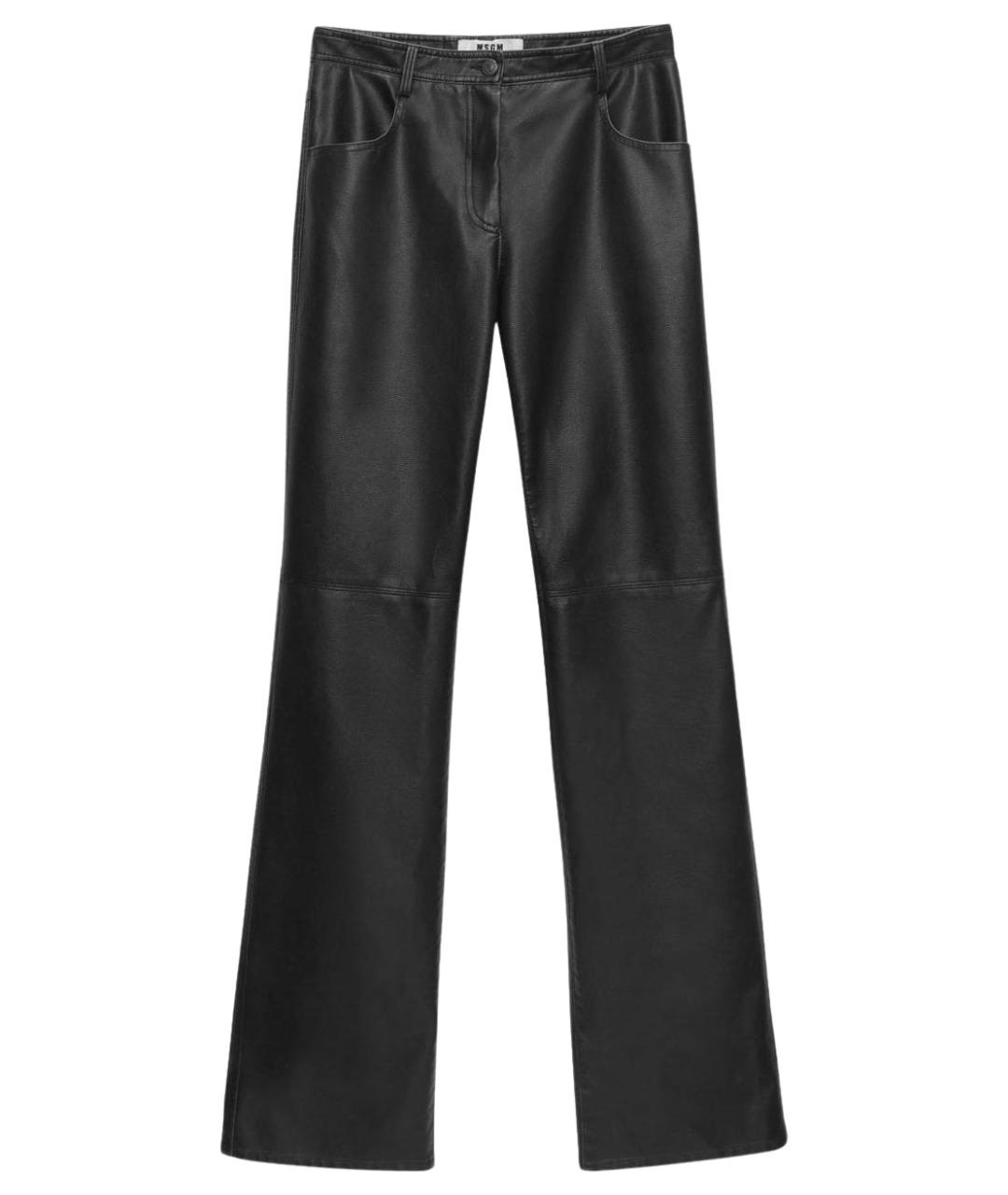 MSGM Черные прямые брюки, фото 1
