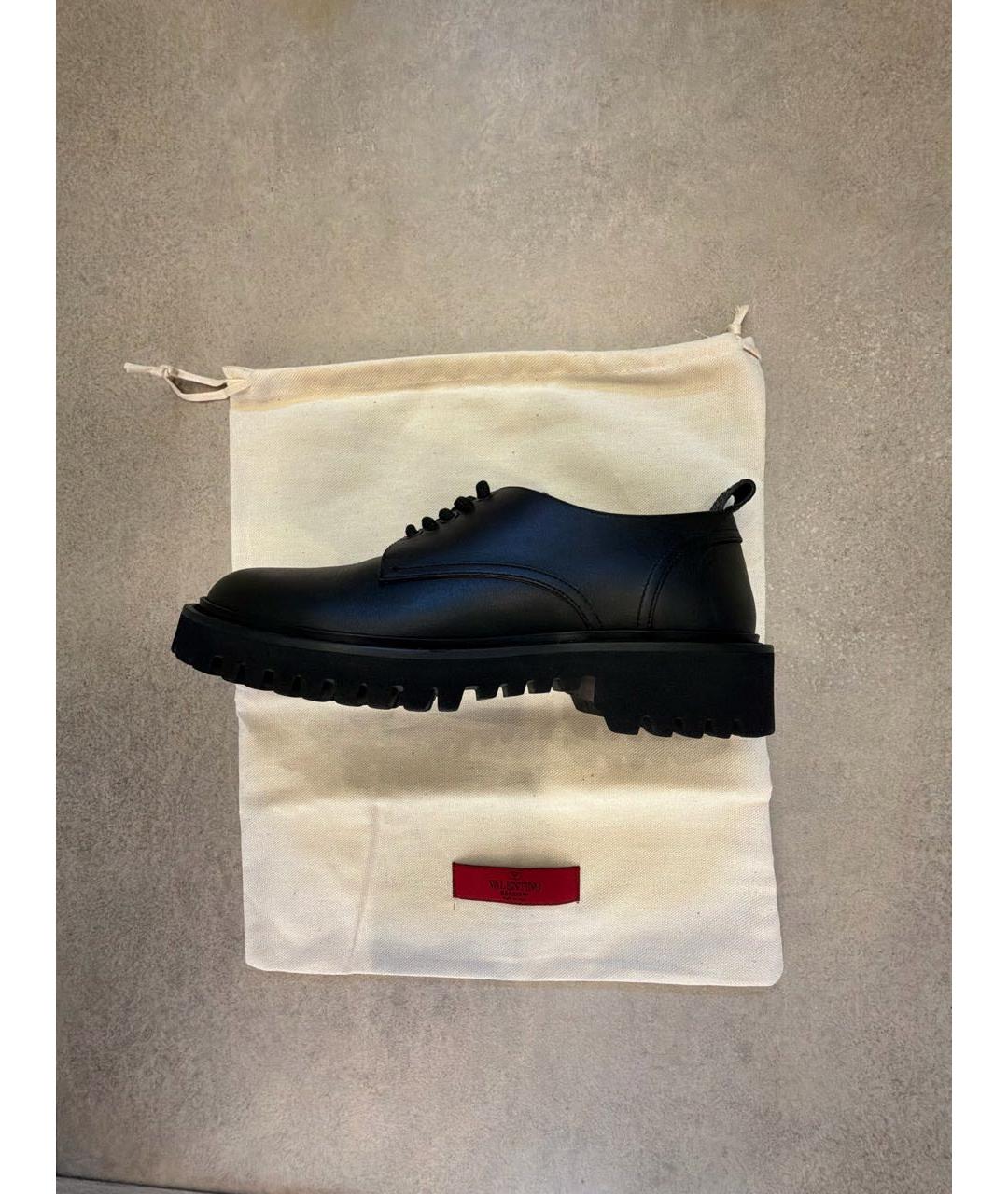 VALENTINO Черные кожаные ботинки, фото 6