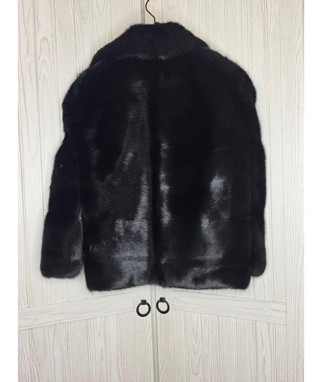 GUCCI Черная меховая шуба, фото 2