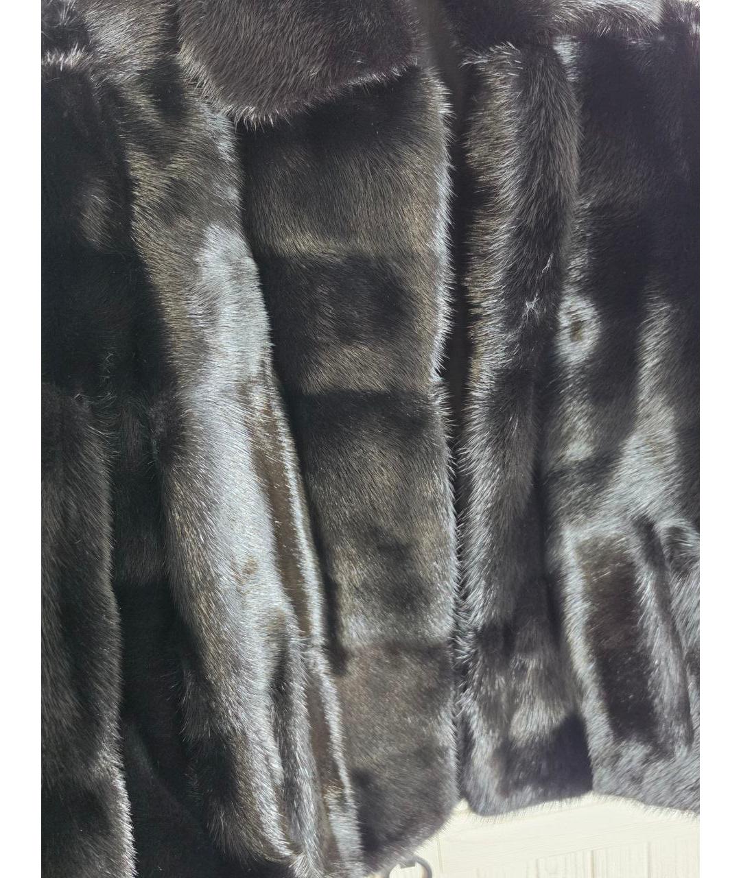 GUCCI Черная меховая шуба, фото 3