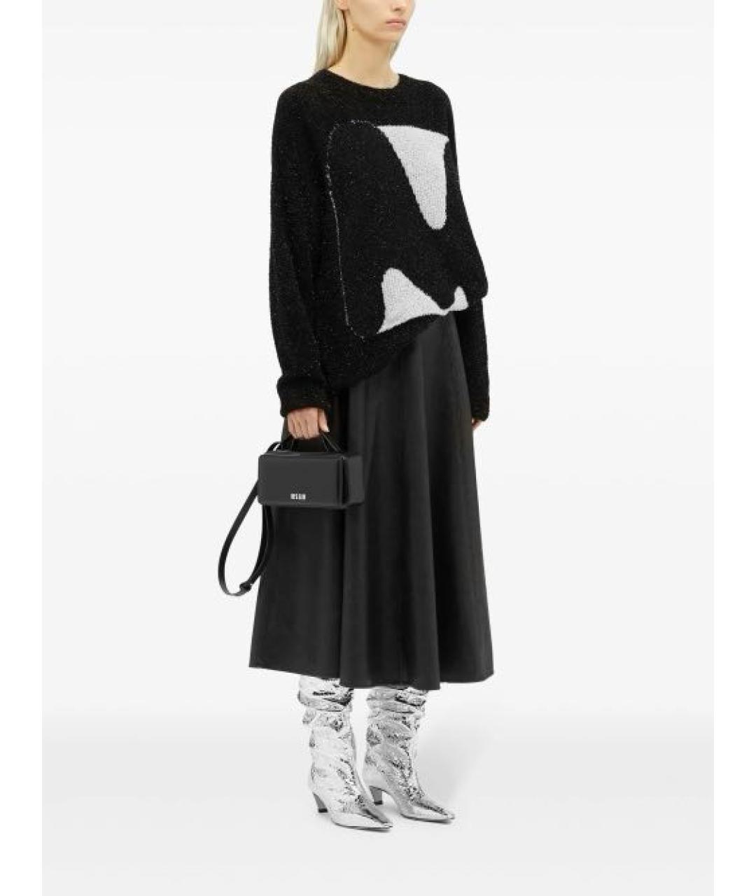 MSGM Черная юбка миди, фото 4