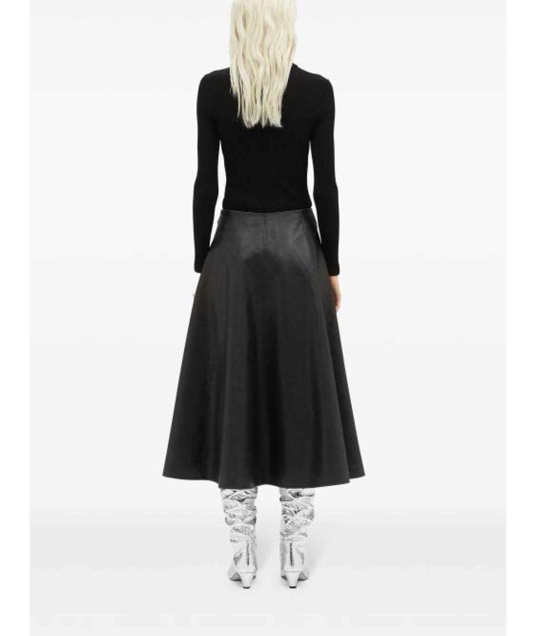 MSGM Черная юбка миди, фото 3