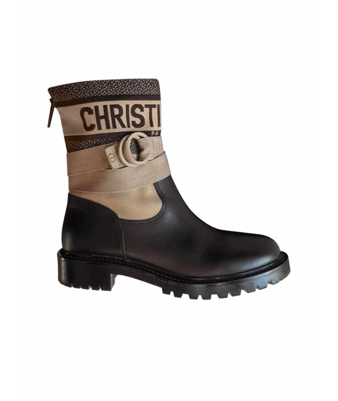CHRISTIAN DIOR Мульти кожаные ботинки, фото 1