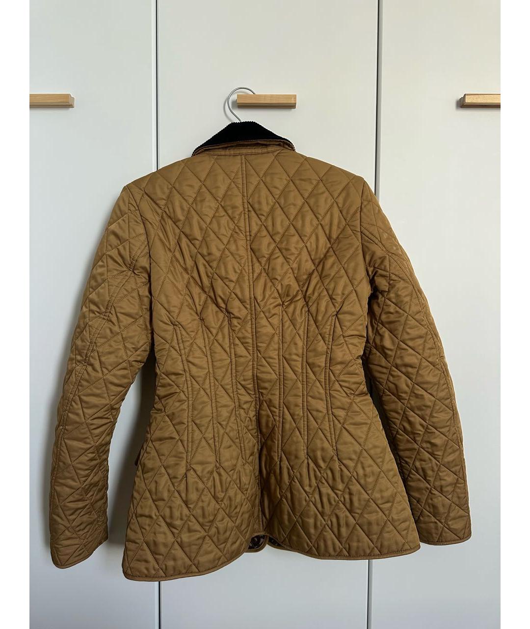 BURBERRY Горчичная полиэстеровая куртка, фото 2