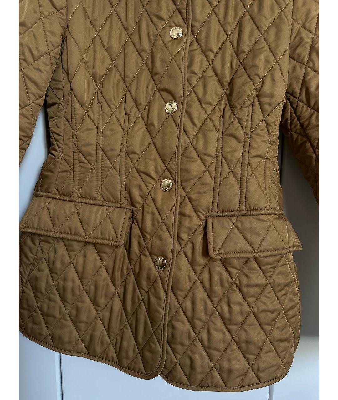 BURBERRY Горчичная полиэстеровая куртка, фото 4