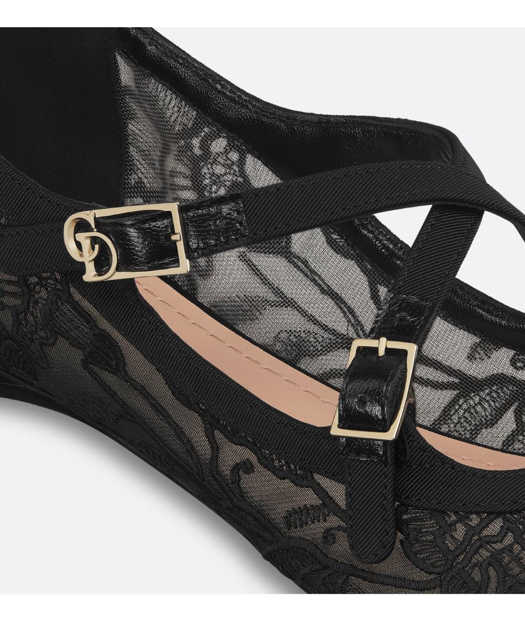 CHRISTIAN DIOR Черные синтетические балетки, фото 3