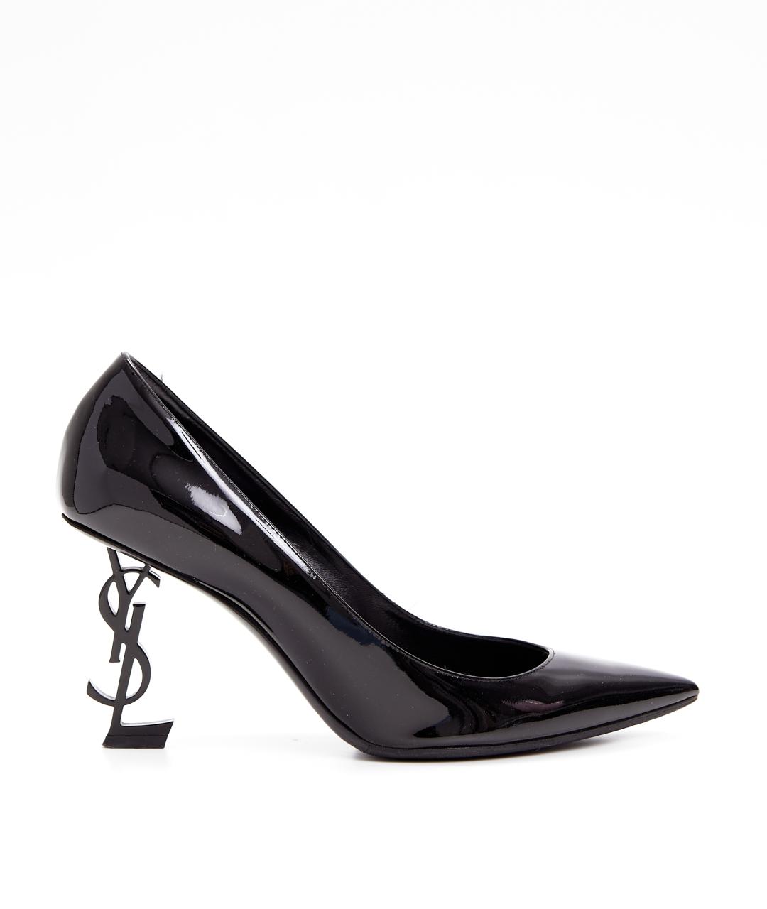 SAINT LAURENT Черные туфли из лакированной кожи, фото 5
