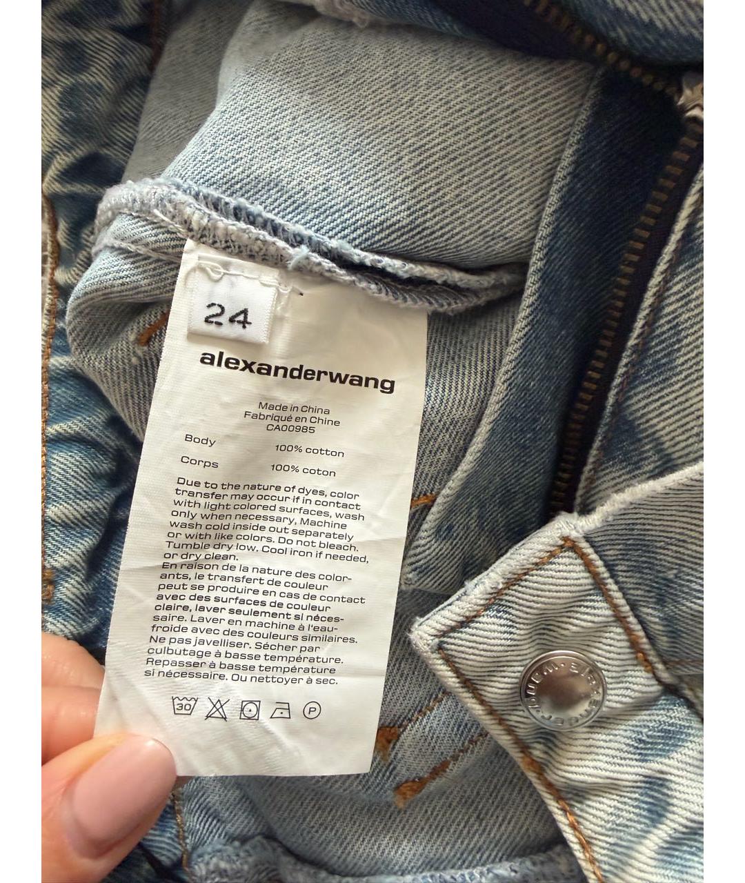 ALEXANDER WANG Голубые деним шорты, фото 3