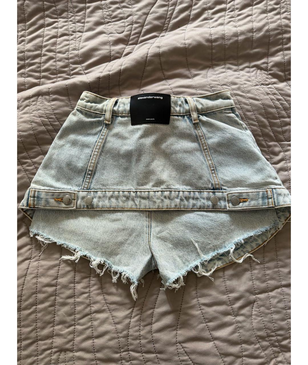 ALEXANDER WANG Голубые деним шорты, фото 2
