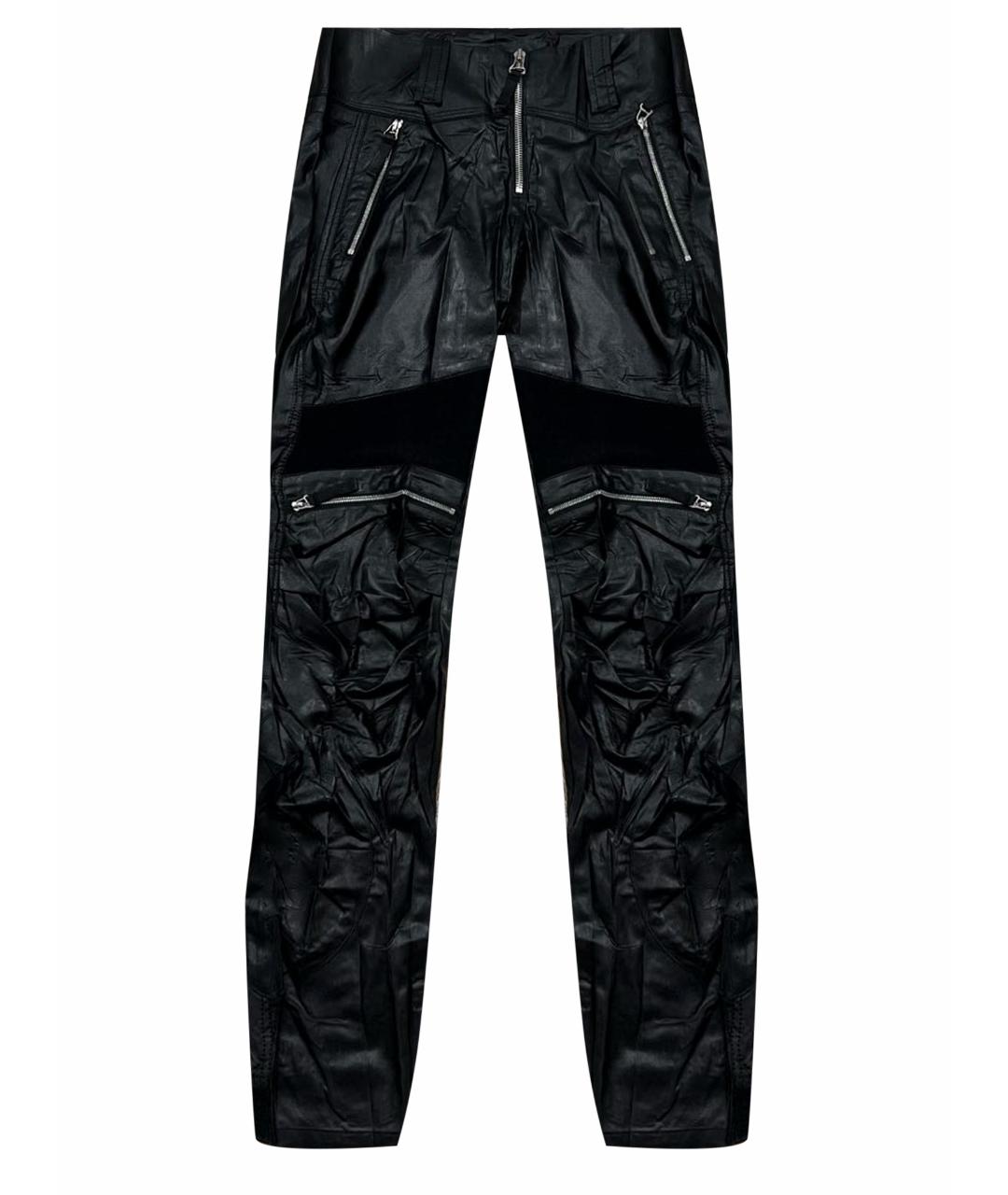 MARITHE FRANCOIS GIRBAUD Черные полиэстеровые брюки узкие, фото 1
