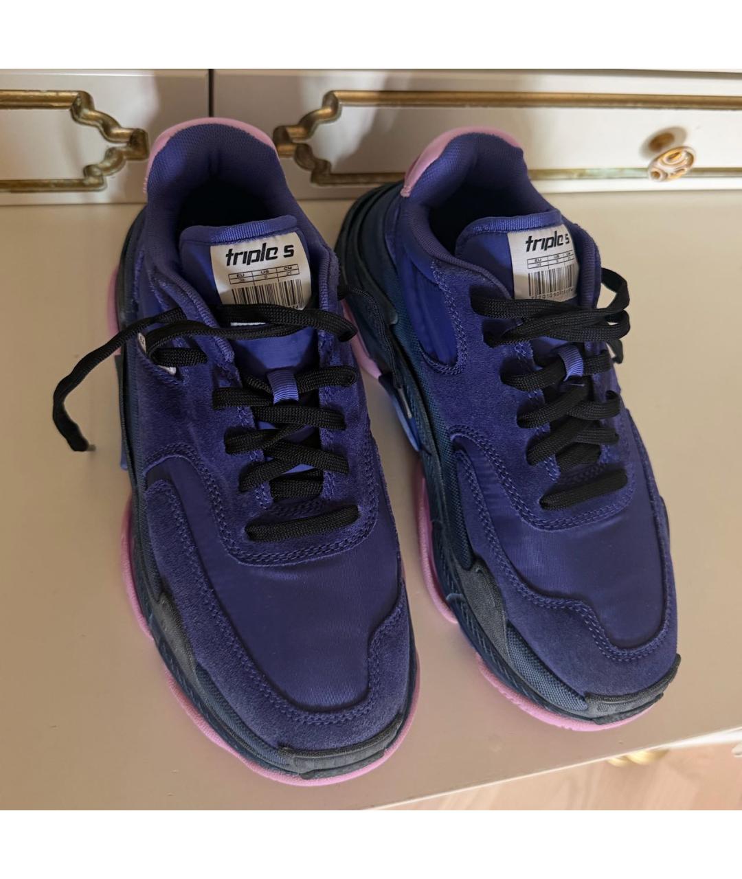 BALENCIAGA Фиолетовые кроссовки, фото 7