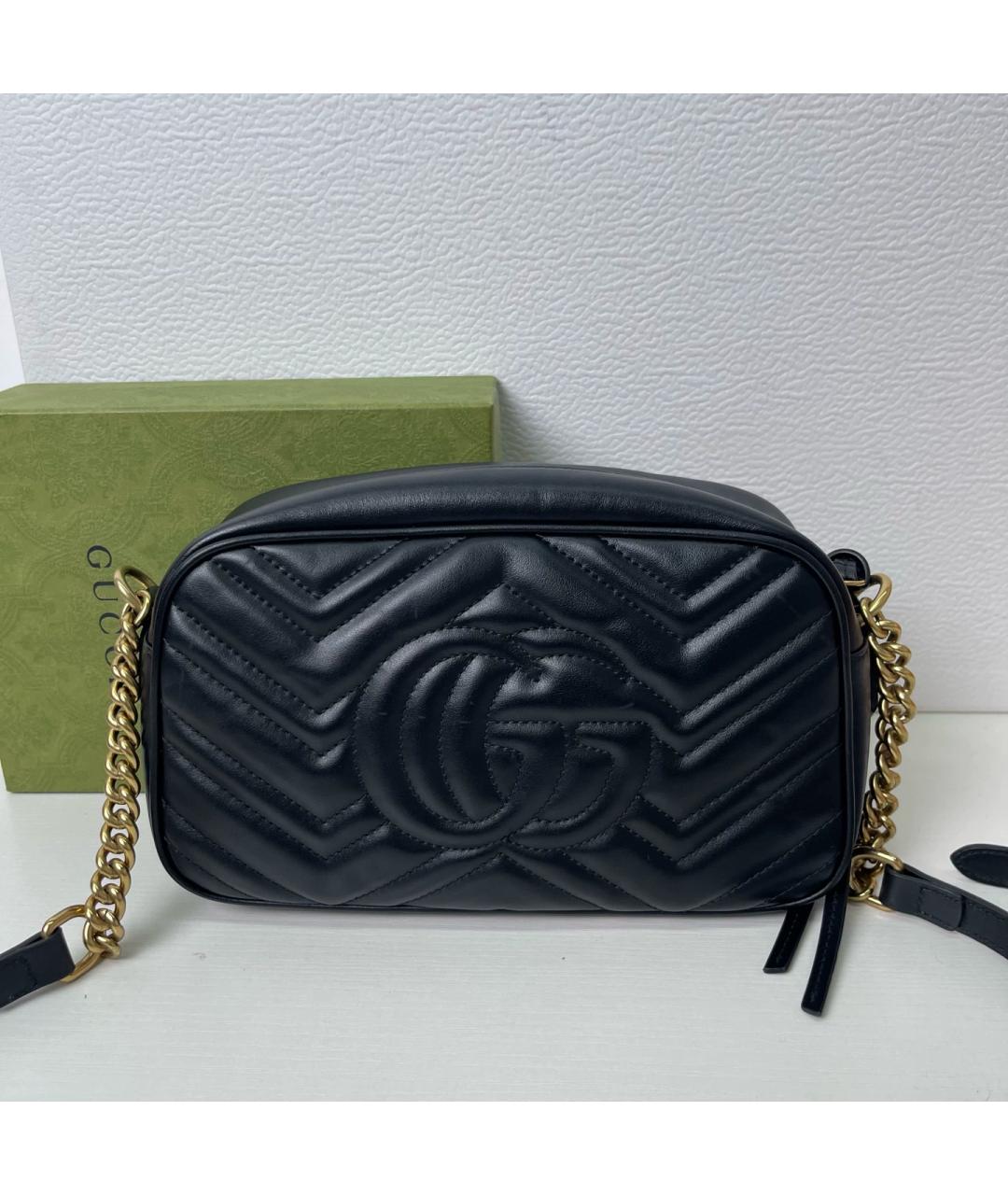 GUCCI Черная кожаная сумка через плечо, фото 3