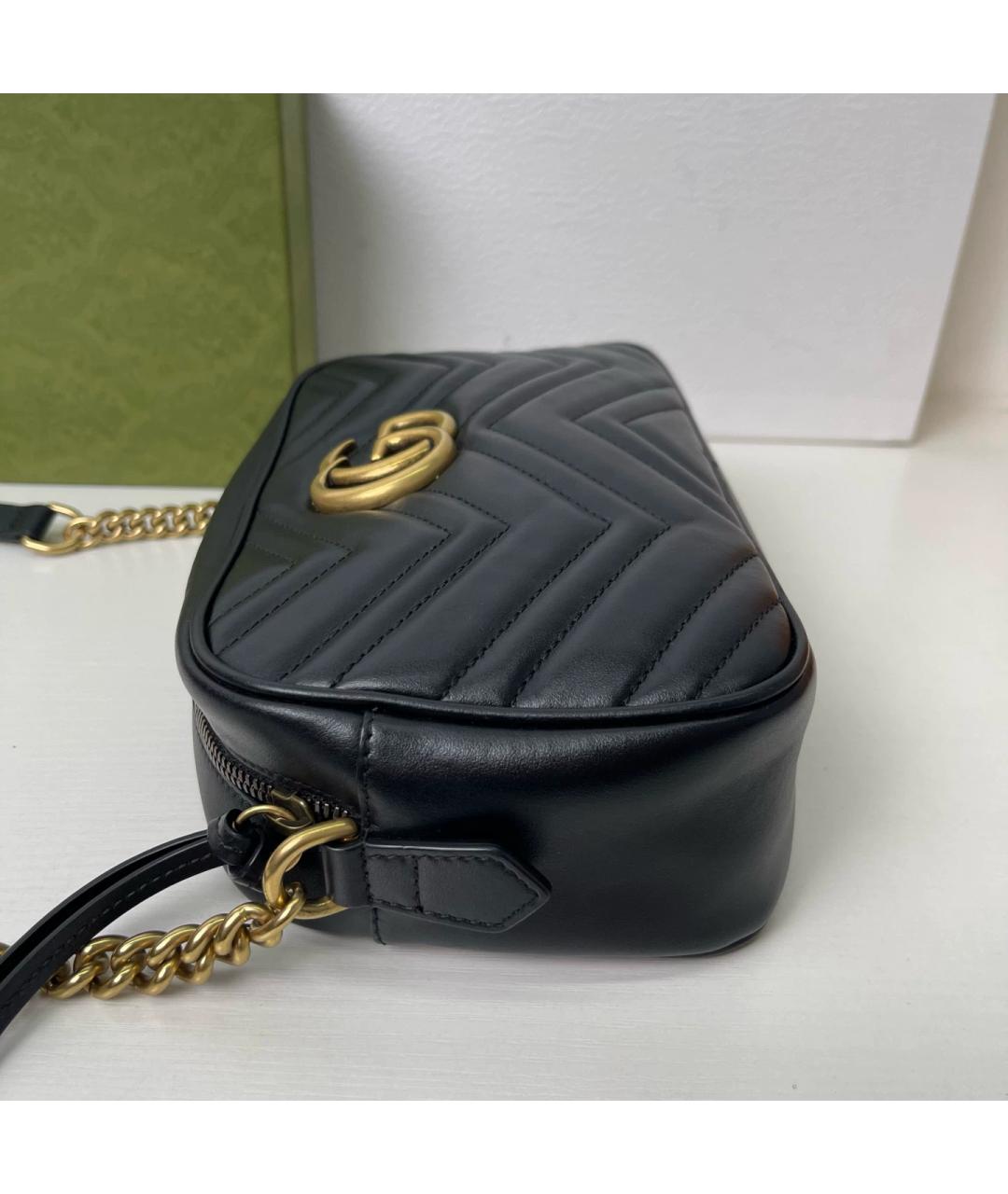 GUCCI Черная кожаная сумка через плечо, фото 4