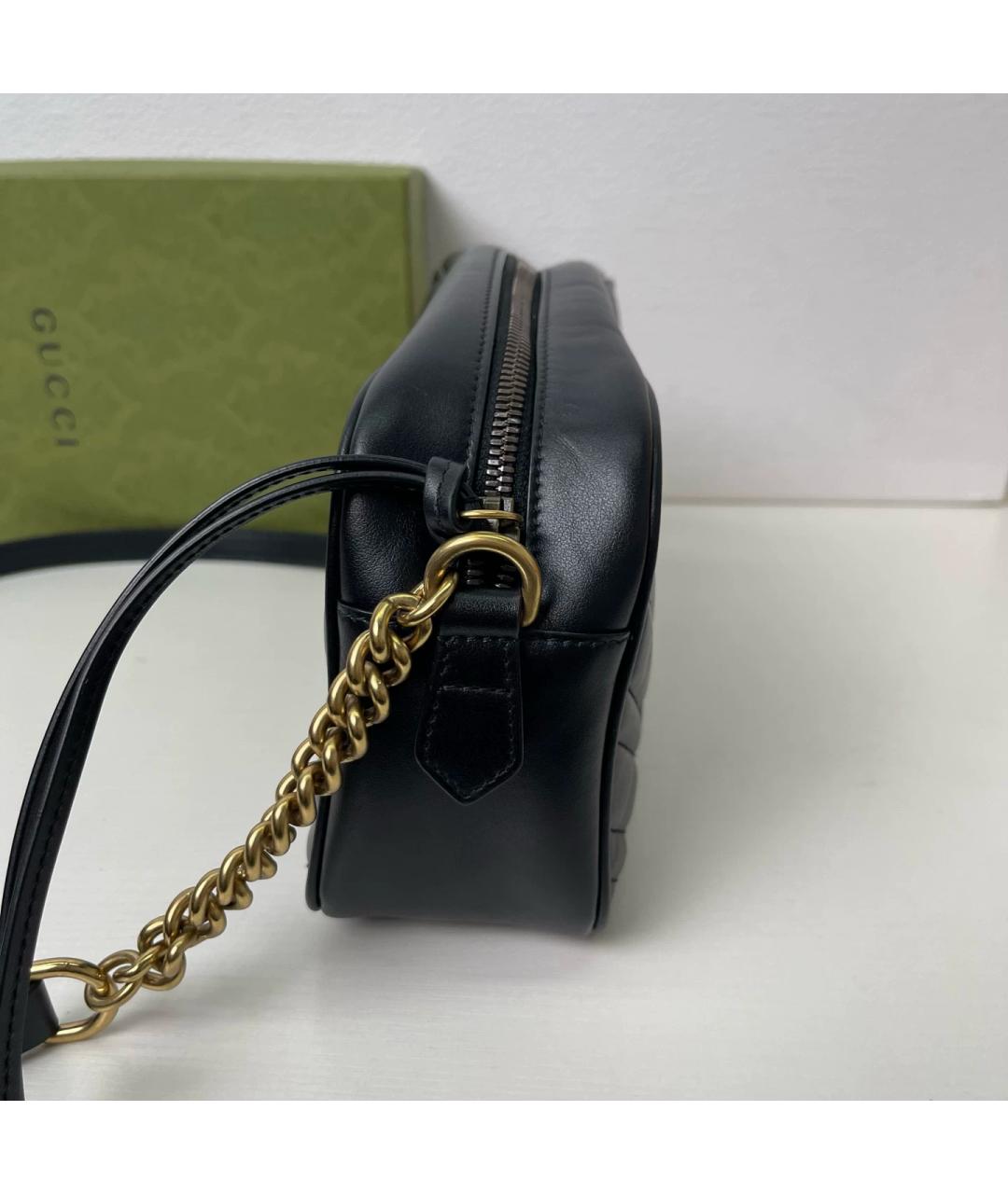 GUCCI Черная кожаная сумка через плечо, фото 8