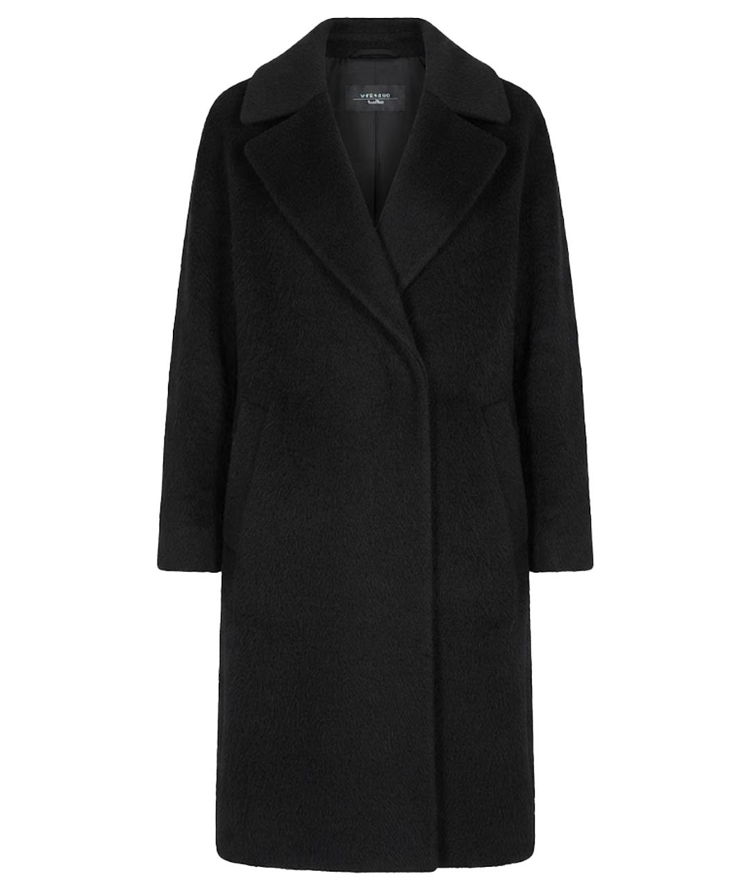 WEEKEND MAX MARA Черное шерстяное пальто, фото 1