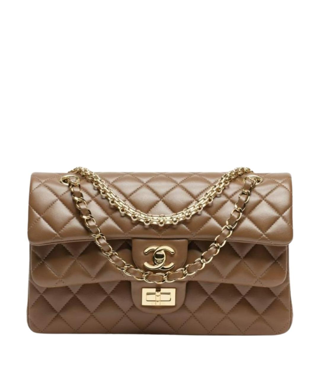 CHANEL Коричневая кожаная сумка через плечо, фото 1