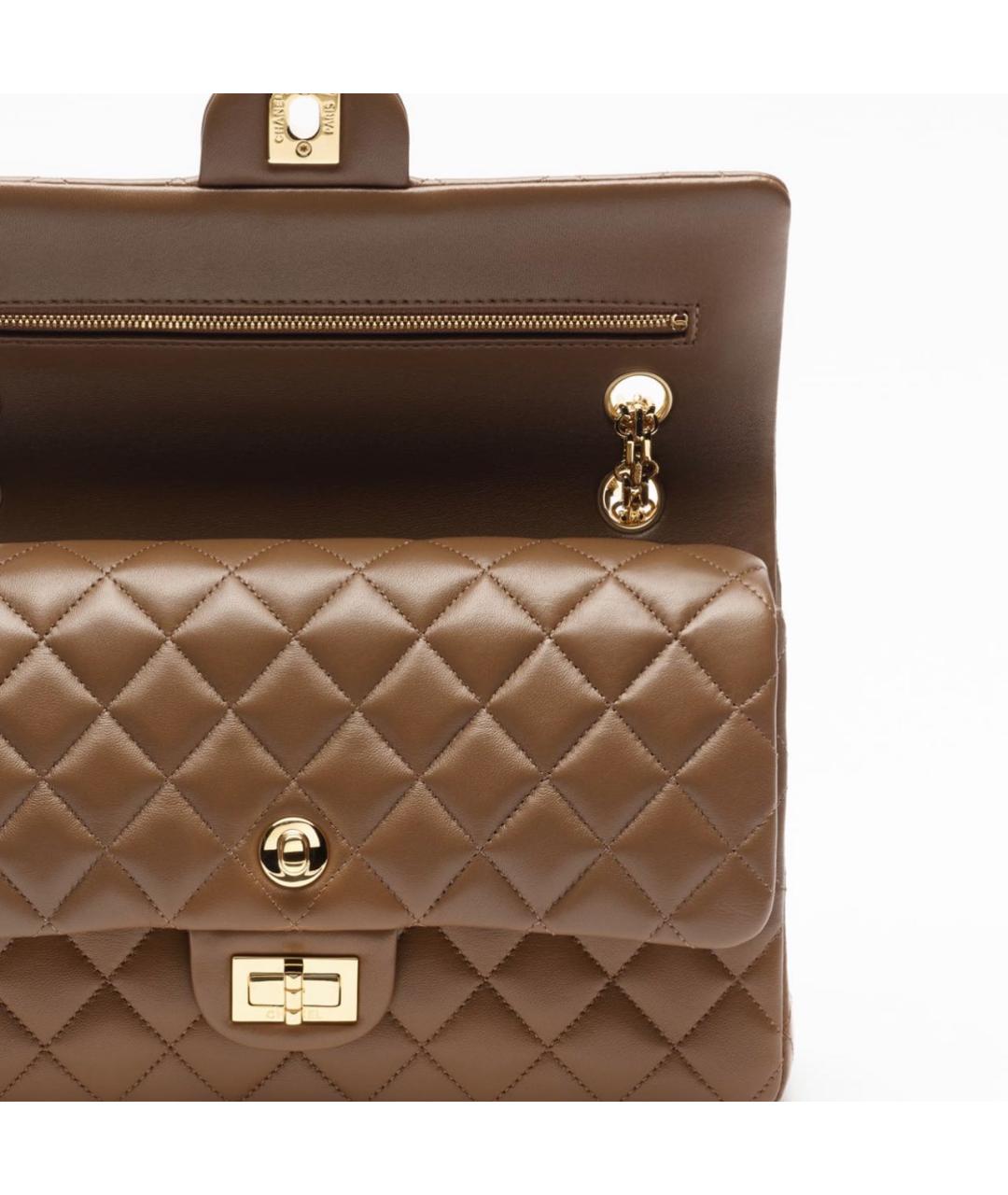 CHANEL Коричневая кожаная сумка через плечо, фото 3