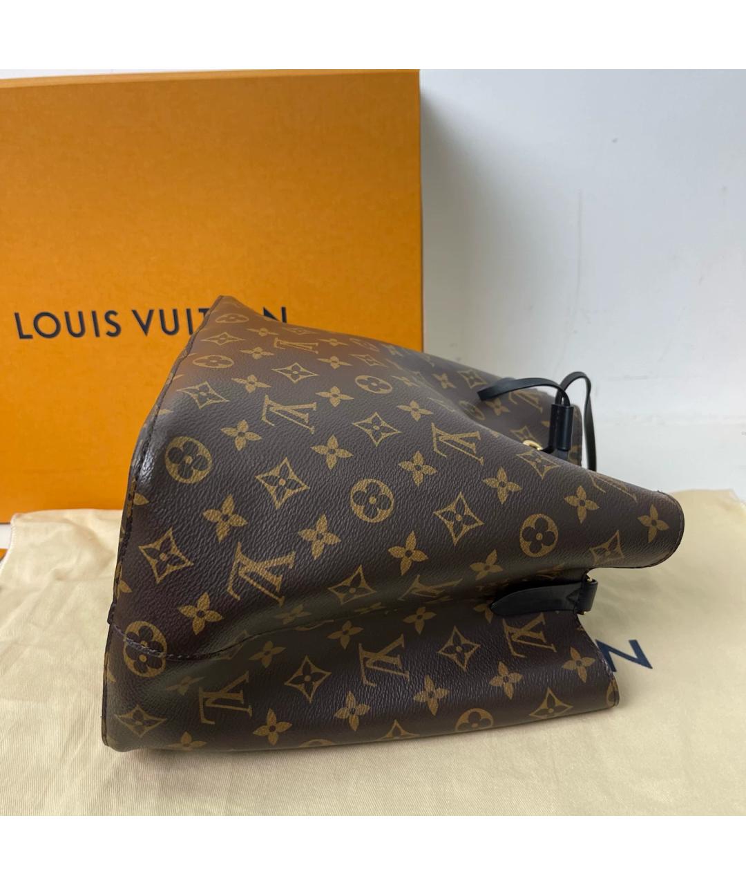LOUIS VUITTON Черная кожаная сумка через плечо, фото 7