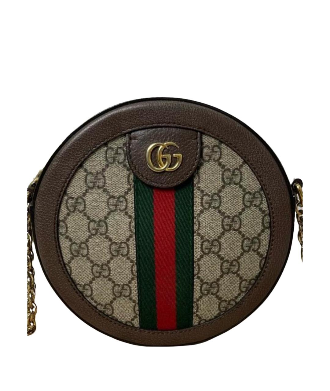 GUCCI Черная жаккардовая сумка через плечо, фото 1