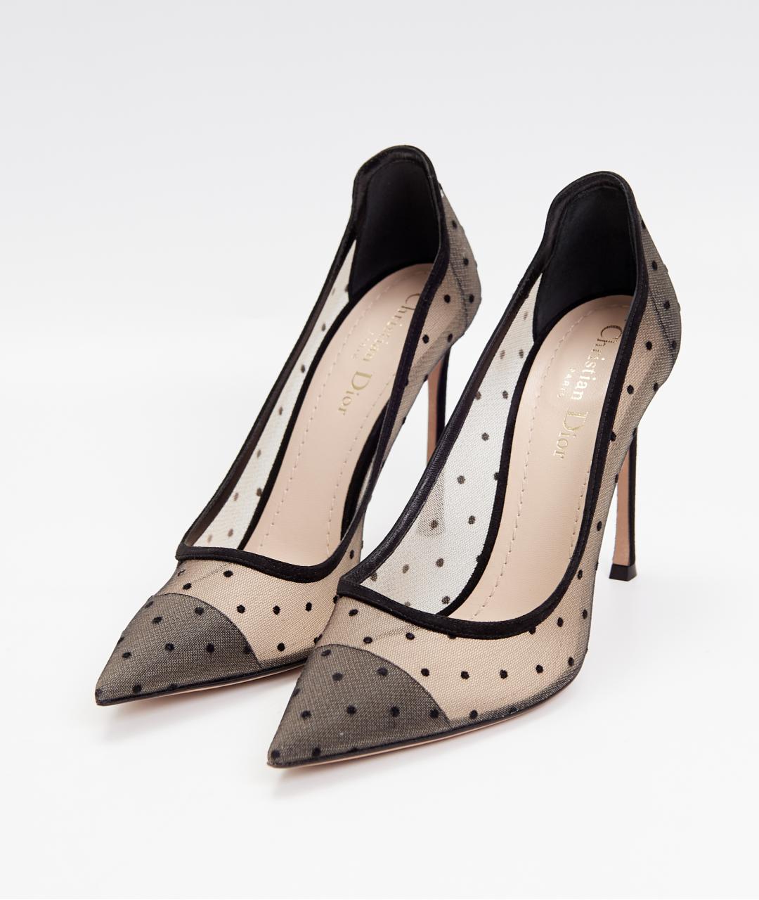 CHRISTIAN DIOR Черные текстильные туфли, фото 2
