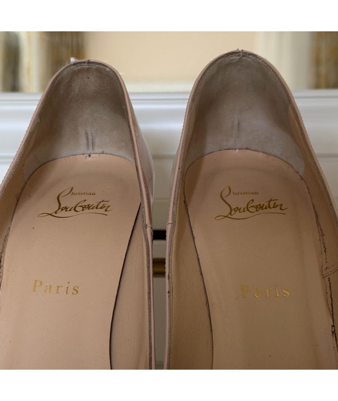 CHRISTIAN LOUBOUTIN Розовые туфли из лакированной кожи, фото 5