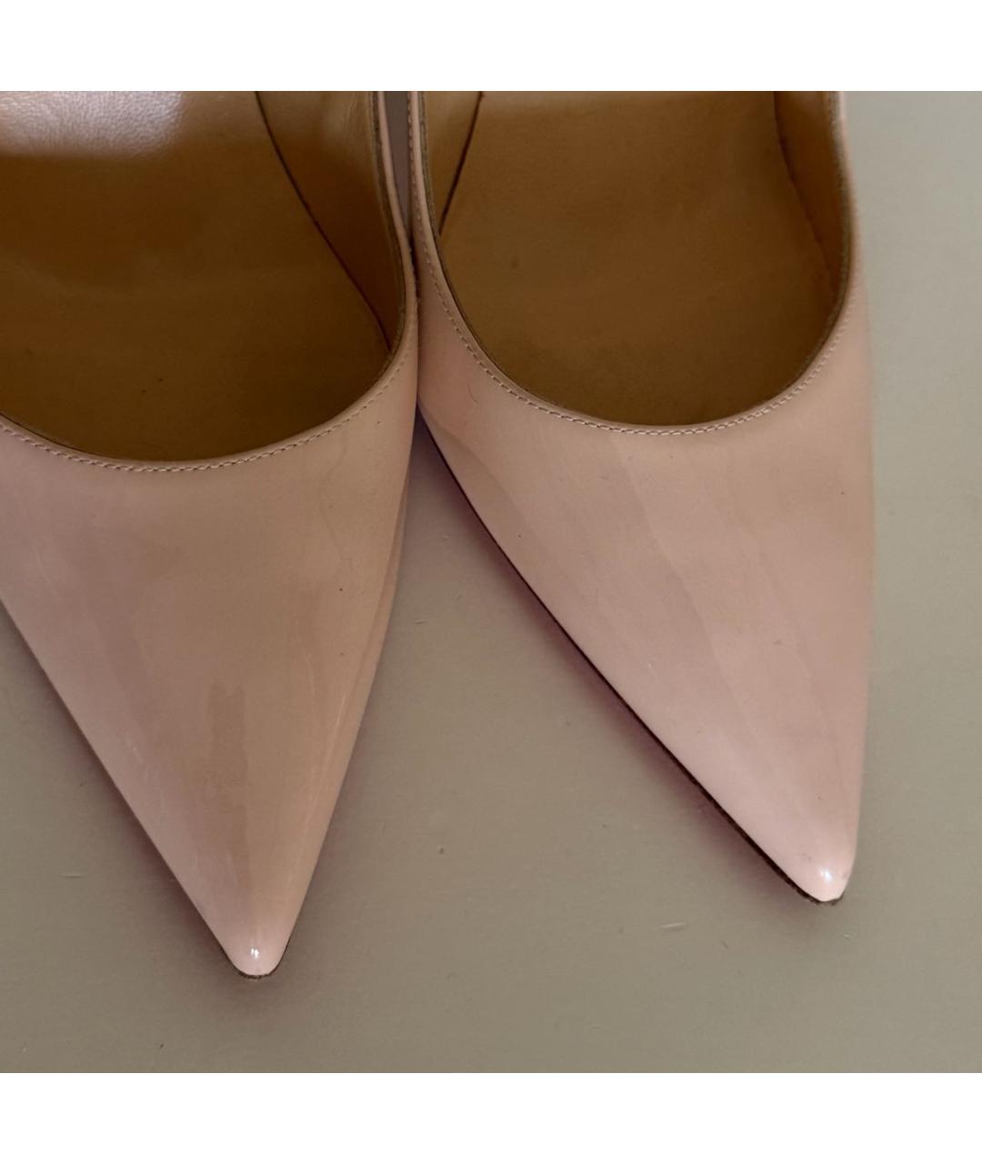 CHRISTIAN LOUBOUTIN Розовые туфли из лакированной кожи, фото 7