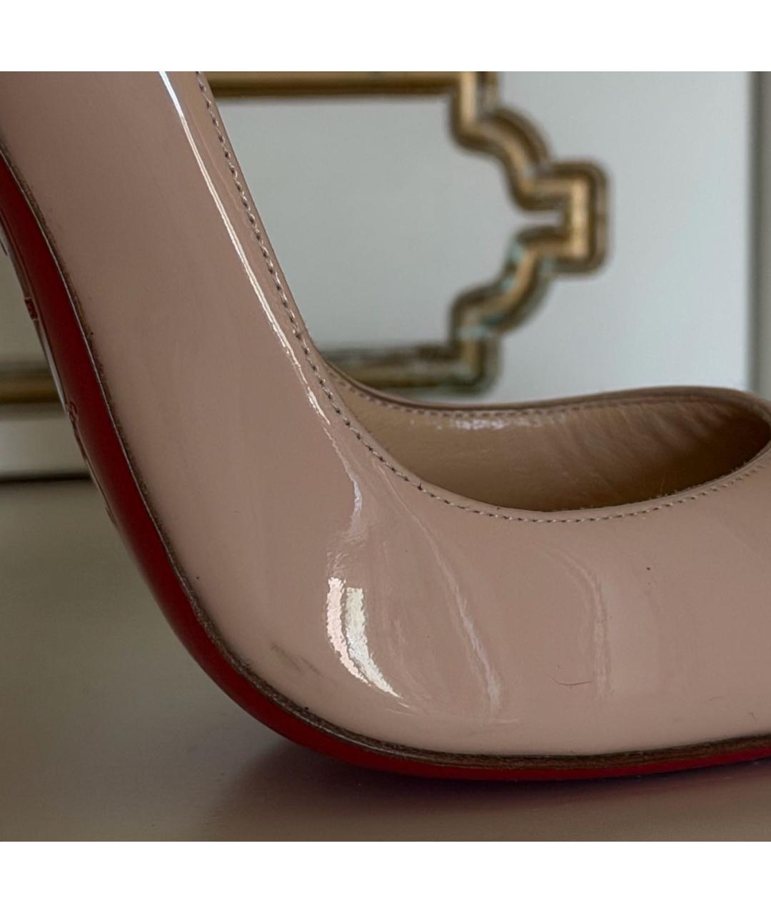 CHRISTIAN LOUBOUTIN Розовые туфли из лакированной кожи, фото 4