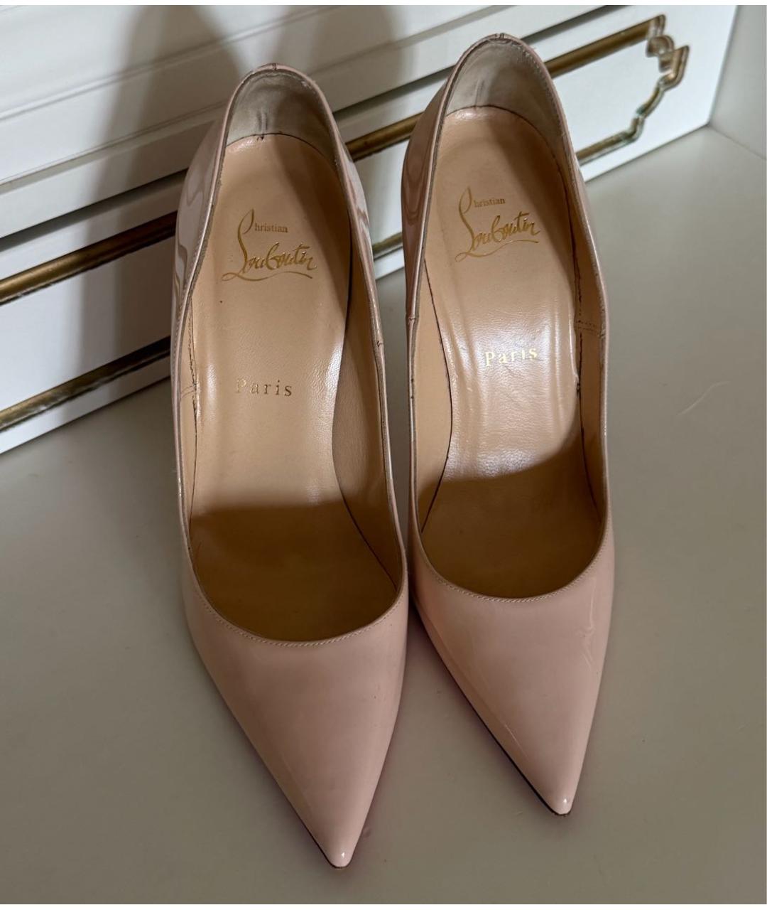 CHRISTIAN LOUBOUTIN Розовые туфли из лакированной кожи, фото 6