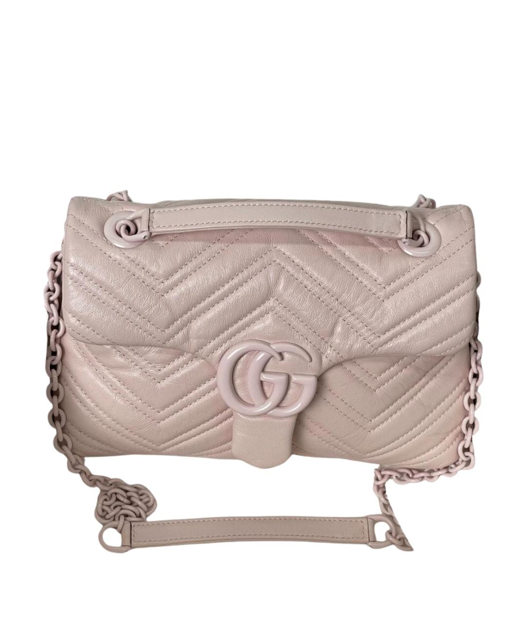 GUCCI Розовая кожаная сумка через плечо, фото 1