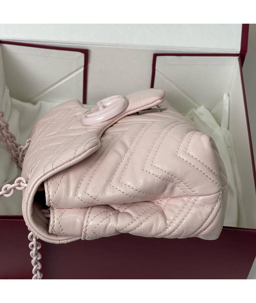 GUCCI Розовая кожаная сумка через плечо, фото 4