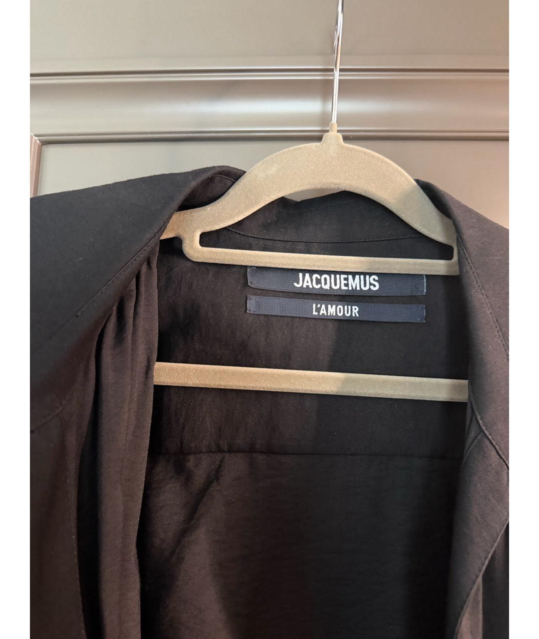 JACQUEMUS Черное вискозное повседневное платье, фото 3